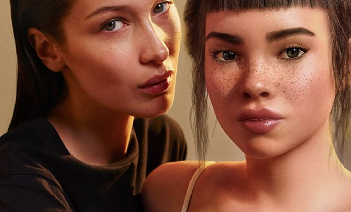 Bella Hadid Makes Out With Lil Miquela In The New Calvin